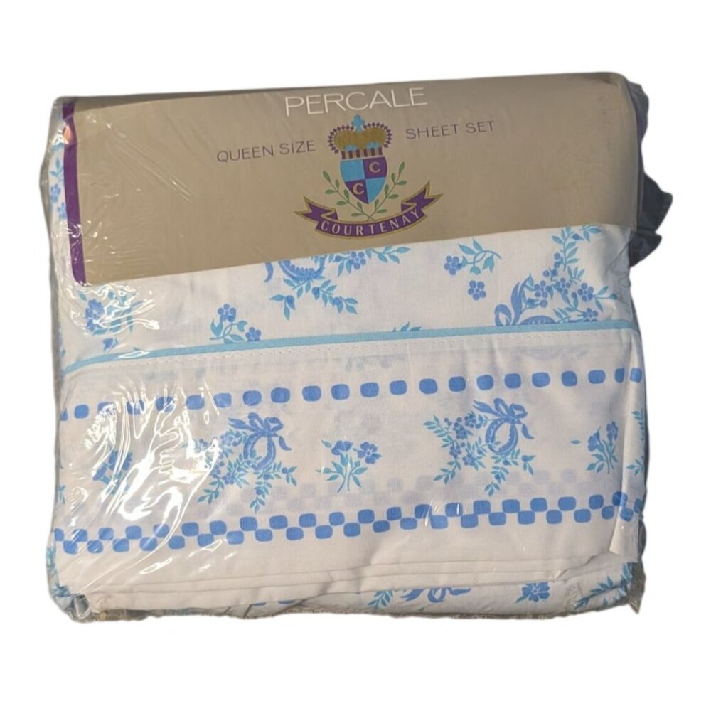 Courtney Queen 4-Piece Sheet Set Percale Cotton/Polyester Blend - Picture 4 of 11